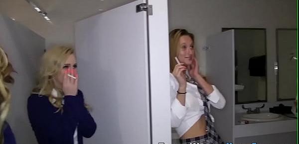 Real highschool amateur teens in group